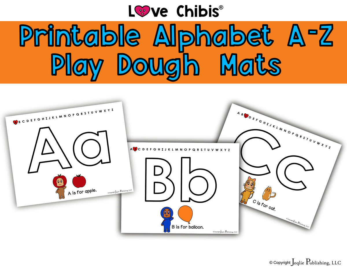 Alphabet and Number Play Dough Mats BUNDLE - The Printable Princess