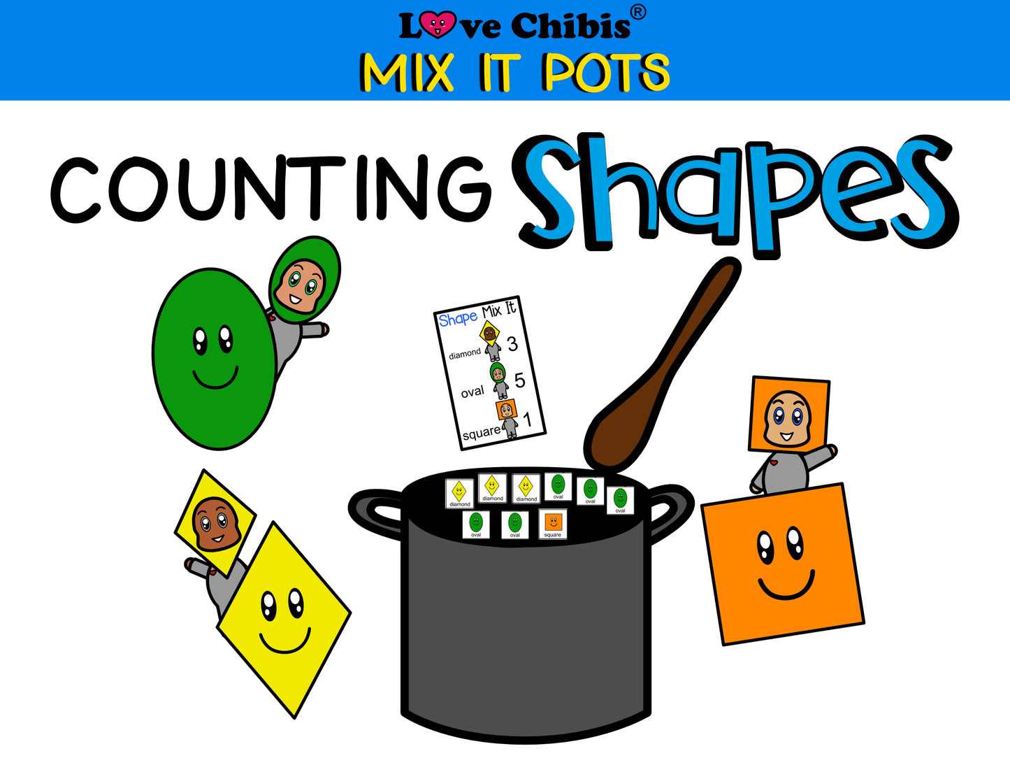 Love Chibis Counting Shapes Mix It Pots product