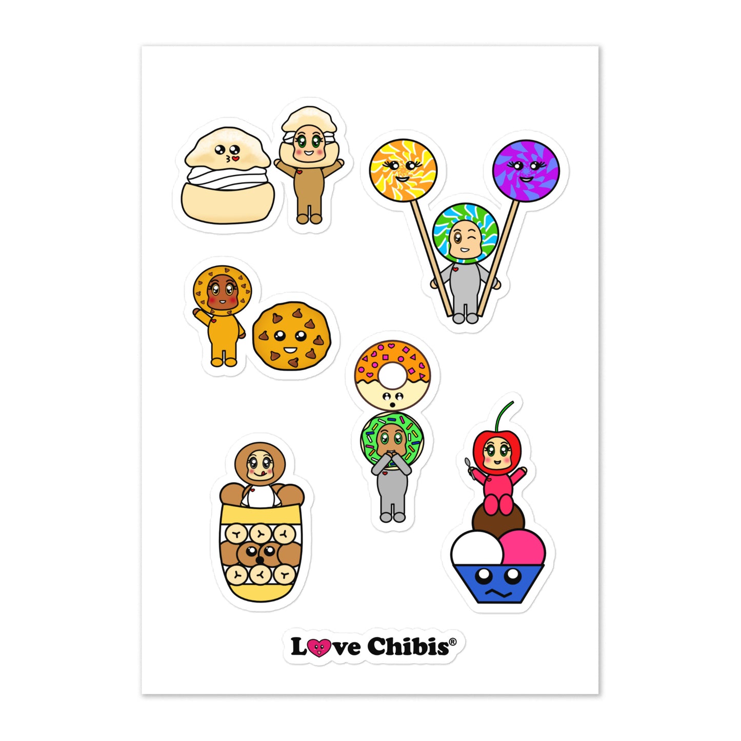 Love Chibis® Dessert Stickers