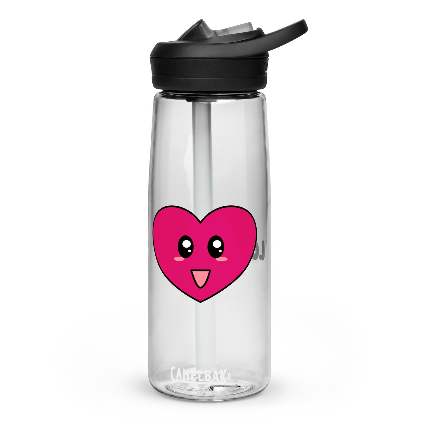 25oz Water Bottle with Love Chibis® Heart