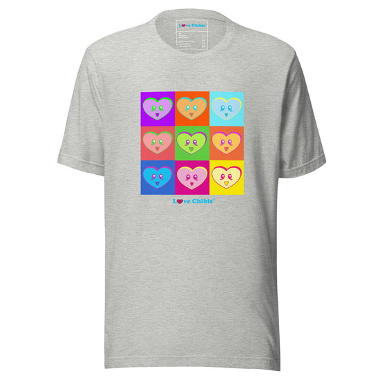 Love Chibis® Heart Mosaic Adult Unisex Short Sleeved T-Shirt