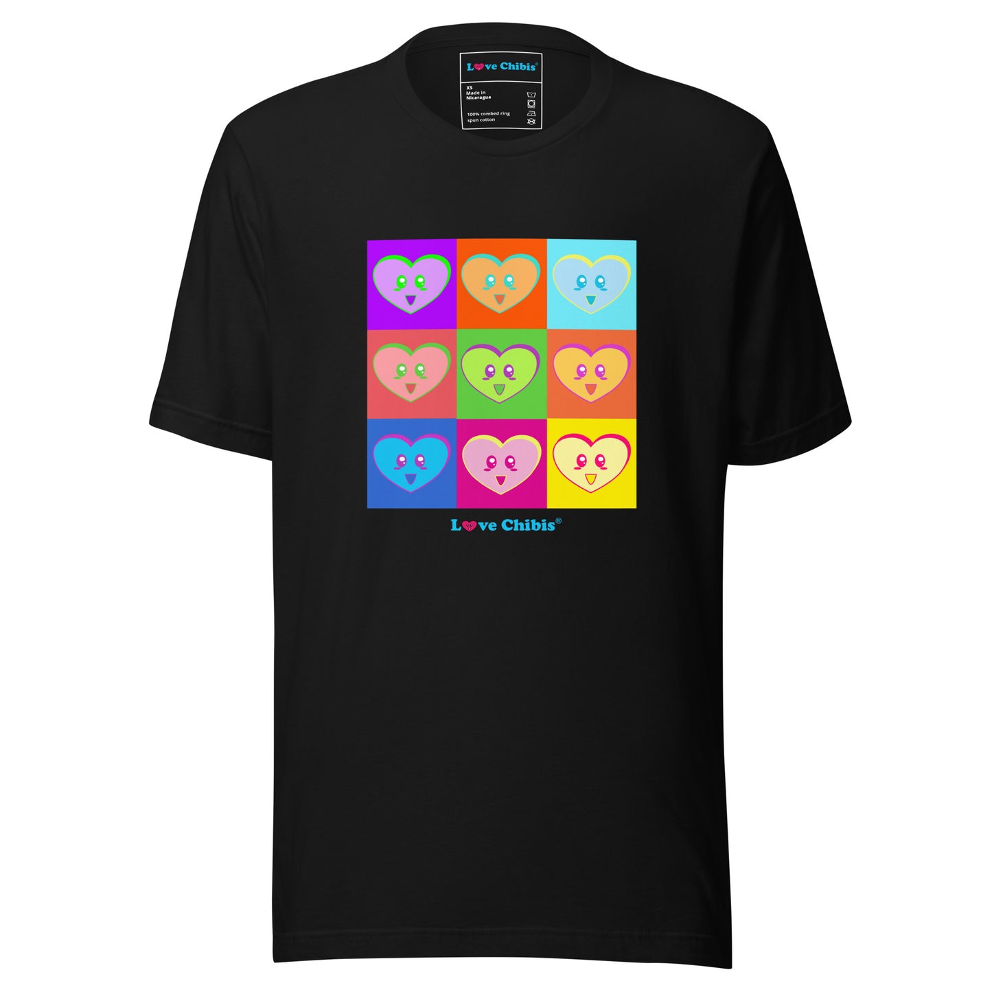 Love Chibis® Heart Mosaic Adult Unisex Short Sleeved T-Shirt
