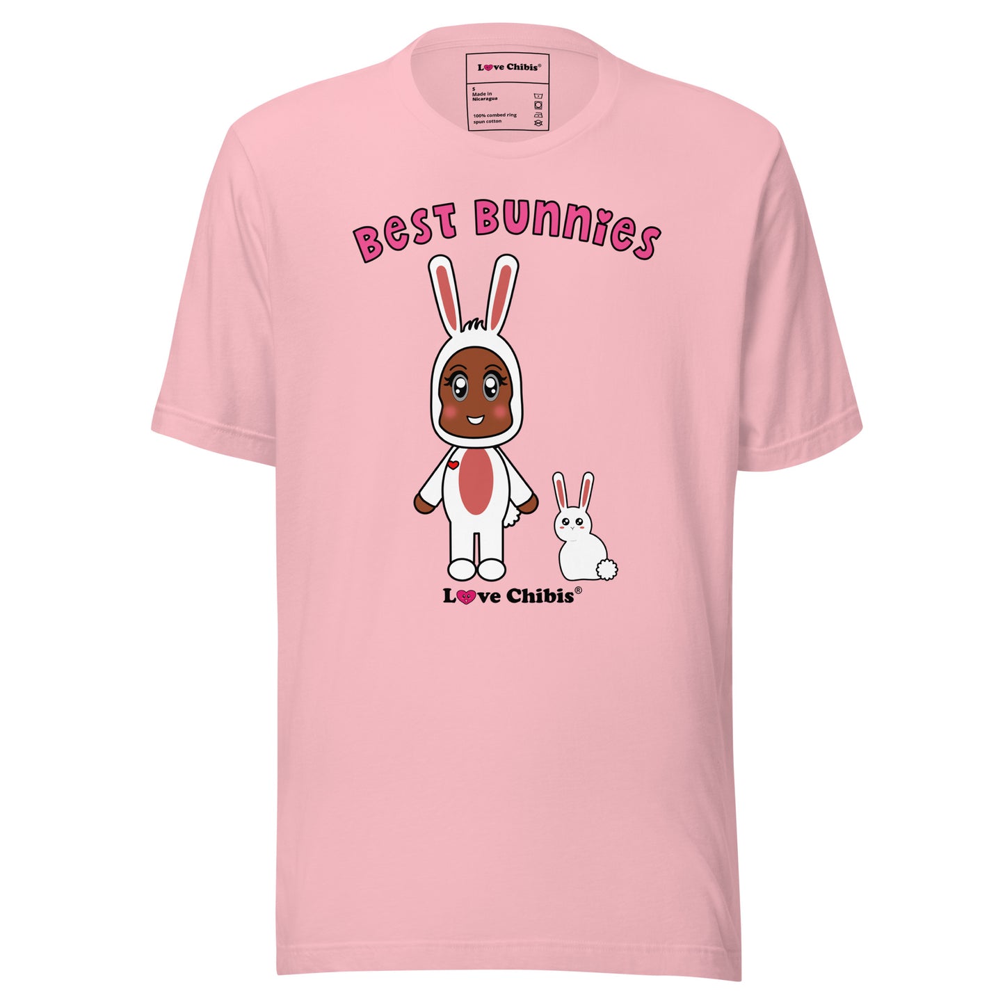 Load image into Gallery viewer, Love Chibis® Best Bunnies Adult Unisex Short Sleeved T-Shirt
