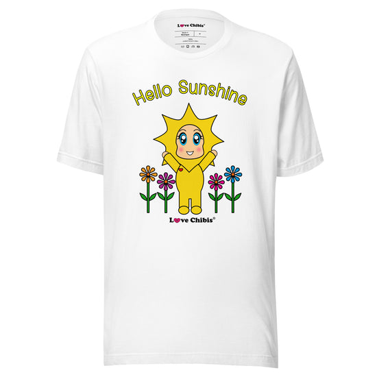 Love Chibis® Hello Sunshine Adult Unisex Short Sleeved T-Shirt