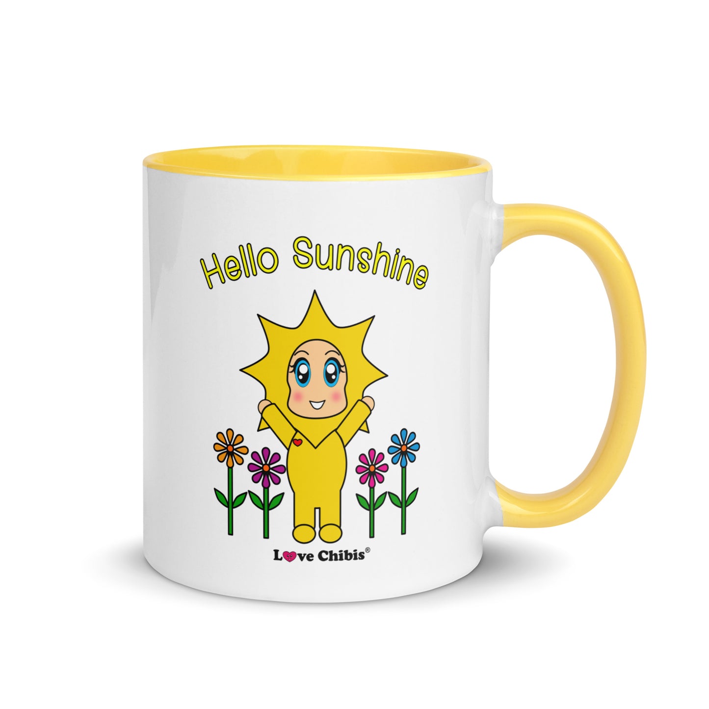 Love Chibis® Hello Sunshine Two Tone Yellow/White 11 oz Ceramic Mug