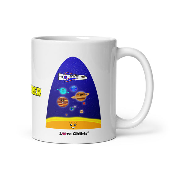 Love Chibis® Explorer White Glossy 11 oz Mug